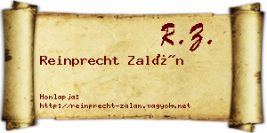 Reinprecht Zalán névjegykártya